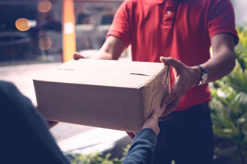 荷物の受け取り